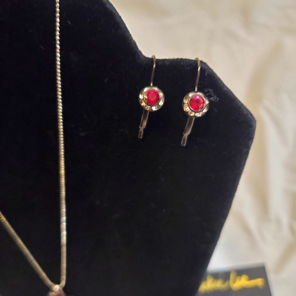 Cookie Lee Genuine Crystal Necklace and Earrings NWT - Picture 2 of 8